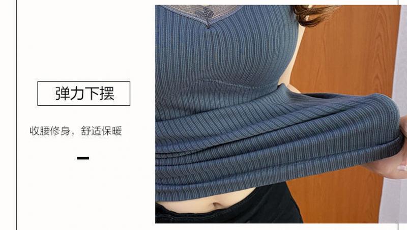 Product Introduction of Thời trang nữ，Áo Vest Ấm Áp, Thời Trang, Dành Cho Mùa Đông Của Phụ Nữ, Có Đệm Ngực, Lót Lông Cừu, Dày Dặn, Thích Hợp Cho Học Sinh Mới, Kiểu Dây Đeo, Không Đường May, Mỏng Vừa Vặn, Áo Lớp Nền dễ phối đồ 6