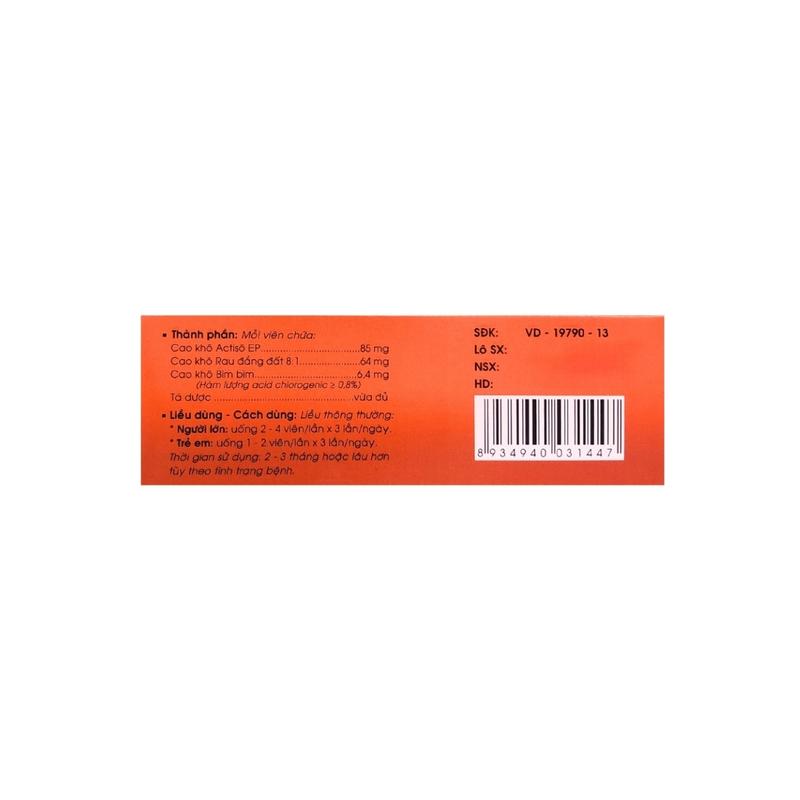 Boganic - Hỗ trợ giải độc gan Hộp 5 vỉ x 20 viên 4