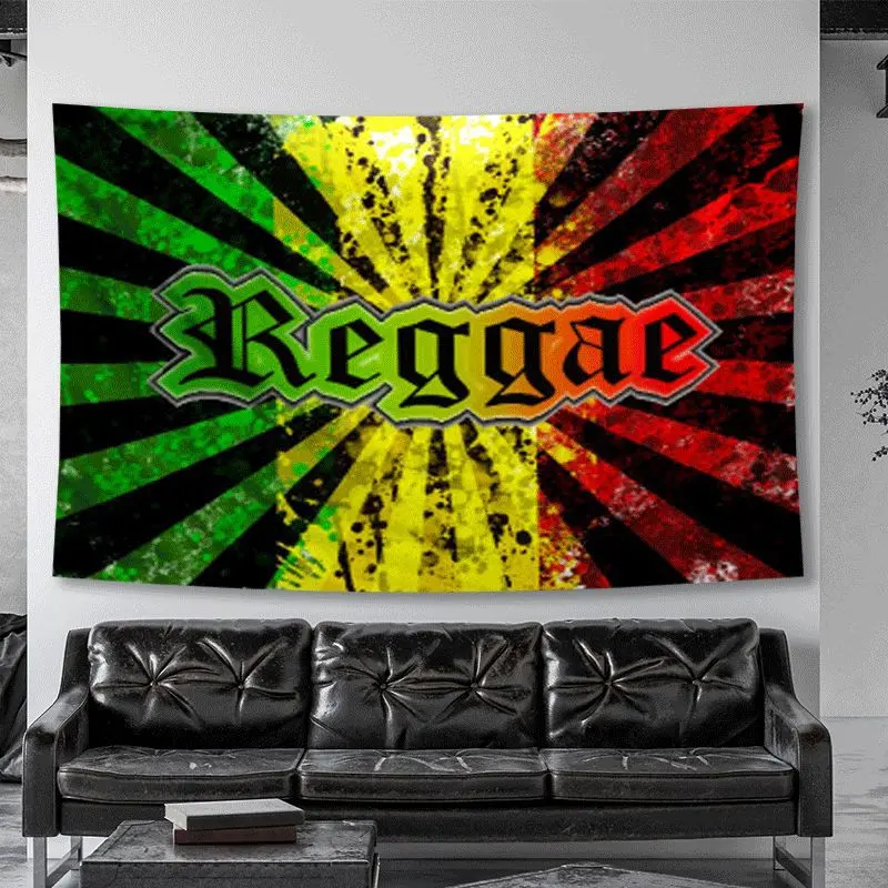 Jamaica Reggae Internet Celebrity Hanging Cloth Bar Rock Wind Decorative Cloth Dormitory Room Bedside Background Fabric Hanging Cloth