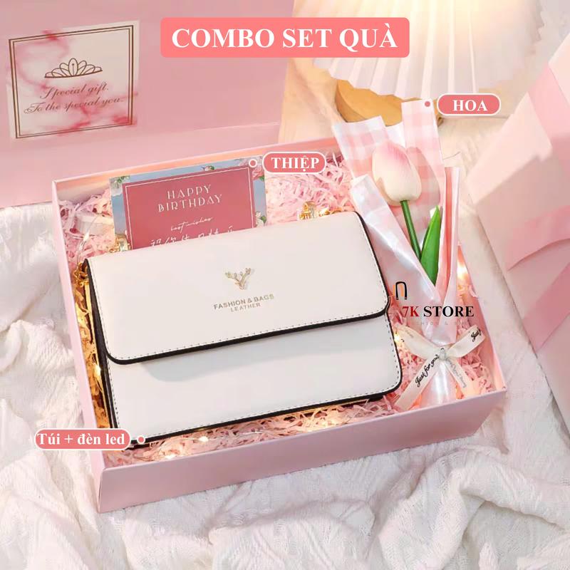Set quà sinh nhật tặng bạn gái túi xách nữ tặng mẹ ngày 8 3 20 10 20 11 cho mẹ cô giáo 7K STORE TX03