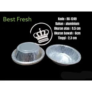10 PCS Aluminium Foil tray cup RX-1249 TANPA TUTUP / Alumunium foil tray RX 1249 BEST FRESH ALUMINIUM TRAY
