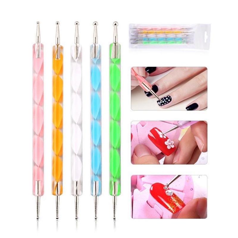 Sét bút chấm bi 5 cây bút chấm bi làm nail 5 cây Máy Hơ Gel