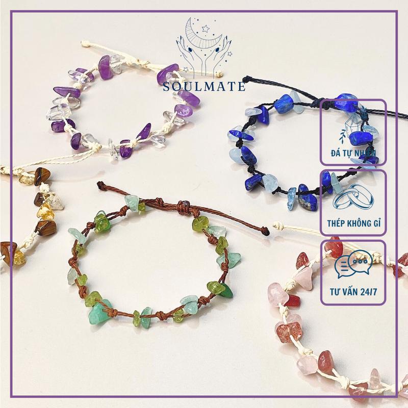 Vòng tay THE TREE dây rút đá MIX năng lượng thu hút may mắn, học tập, tiền bạc - SOULMATE P