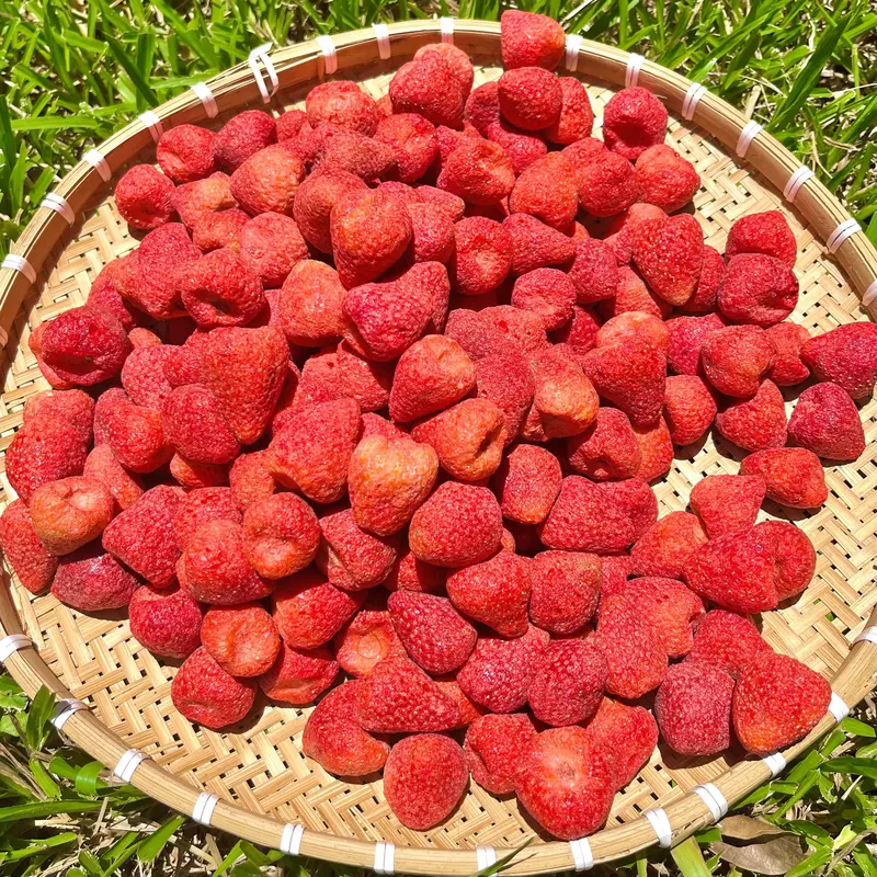 (tặng 50g sc khô) 200g Dâu Tây Sấy Khô Giòn Thăng Hoa - Ăn Vặt Hai Lâm - Ăn Vặt Đà Lạt Ngon Miệng Chua Ngọt Dễ Ăn,Snack Thực Phẩm Ăn Liền Food Thức Ăn trai cay say kho - Xmas - Tết 5