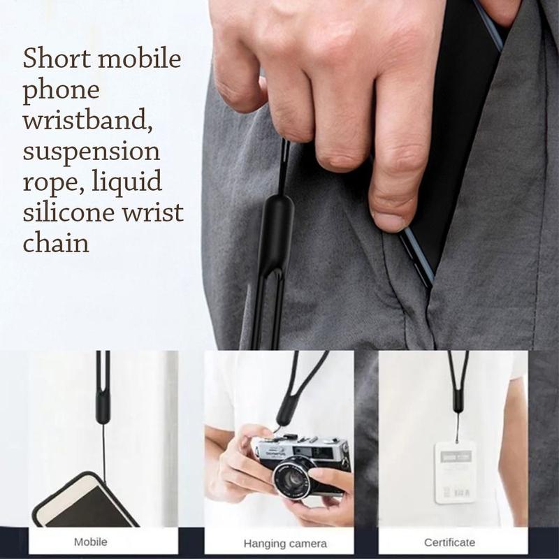 Fashion Short Phone Lanyard Silicone Soft Phone Anti-lost Rope - TikTok ...