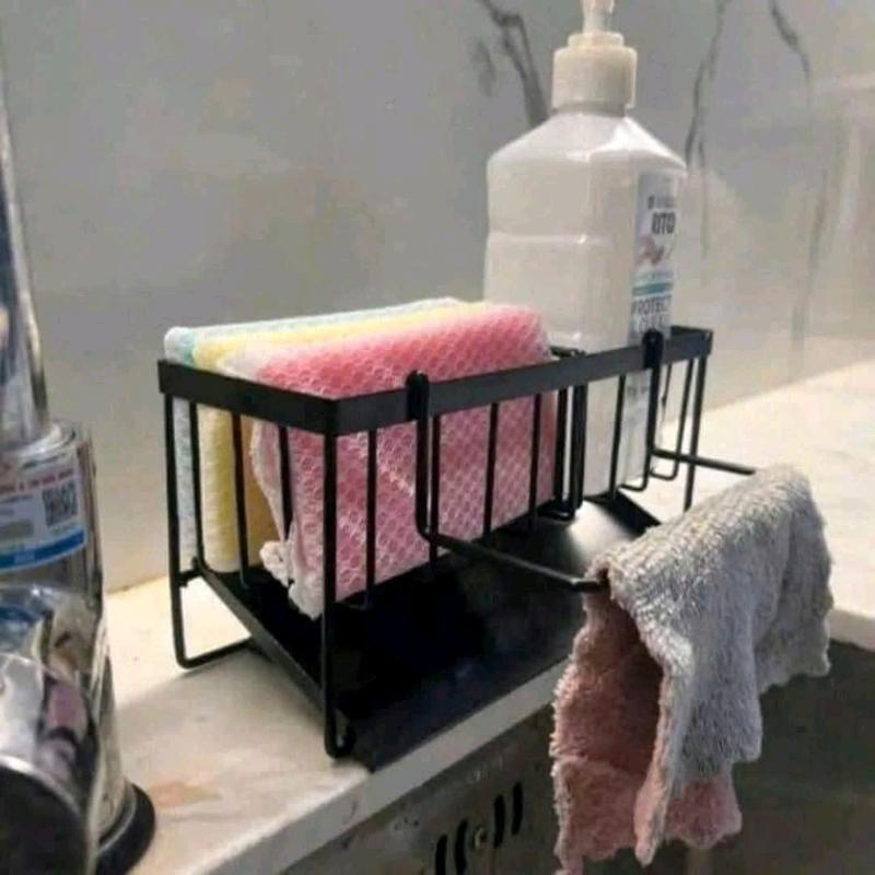 Kệ để đồ rửa chén bát, Giá đựng đồ rửa bát, Chất liệu thép không gỉ, tích hợp giá treo khăn tiện lợi. Gia dụng Dương Nguyễn. 6