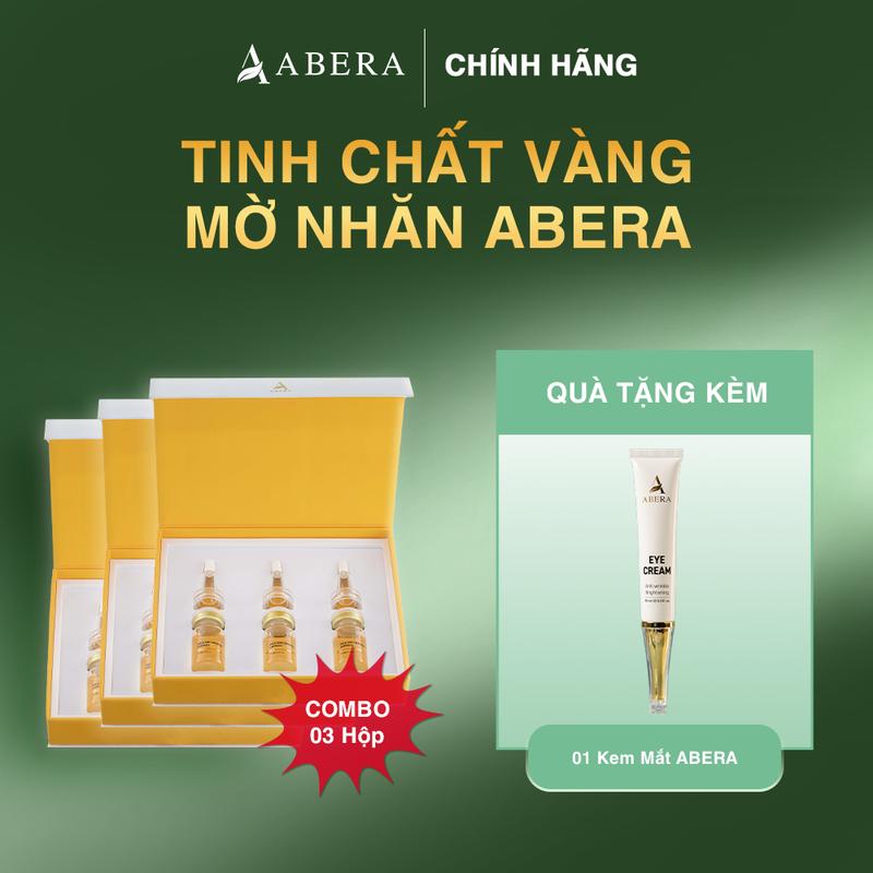 [COMBO 3] 3 Tinh Chất Vàng Abera 21ml - Hỗ Trợ Cải Thiện Nếp Nhăn - Tặng Thêm 1 Kem Mắt Skincare Làm Đẹp Da Serum Chăm Sóc Da Dưỡng Ẩm Da Trà Sen Nữ Women
