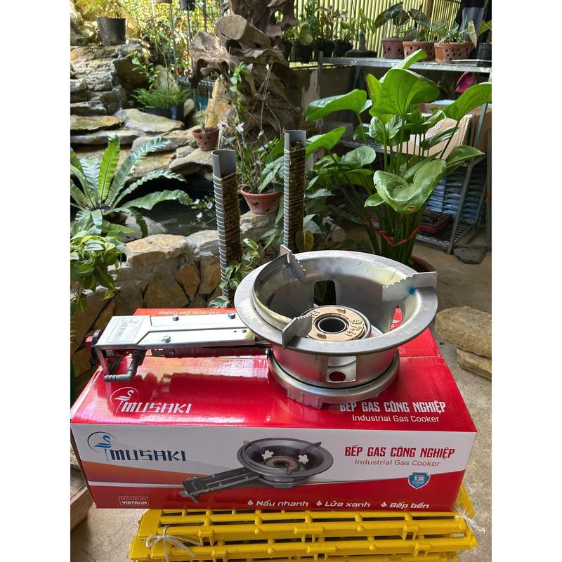 Bếp Ga Công Nghiệp Inox SUS 304 Musaki – Bếp Khè Ngọn Lửa Xanh Siêu Tiết Kiệm Gas
