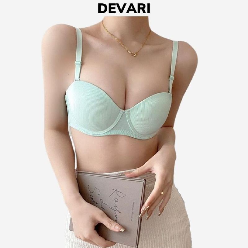 Áo ngực nữ có gọng nâng ngực, Áo lót Women đệm mút mỏng mặc thoải mái DEVARI A824 Bra Tua Rua áo nâng ngực áo ngực su có gọng đồ lót