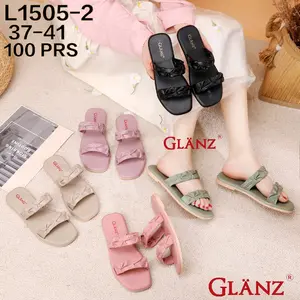 Glanz Duo Sandals Wanita Sandal Slop 2 Kekinian Nyaman Dipakai