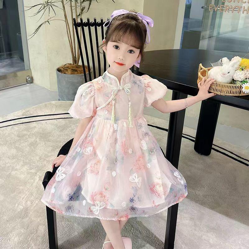Váy Mùa Hè Cho Bé Gái, Phong Cách Phương Tây Và Trung Quốc, Quần Áo Hán Phục Phong Cách Cổ Trang Cho Bé Gái, Váy Công Chúa, Hàng Mới Về Năm 2024 3