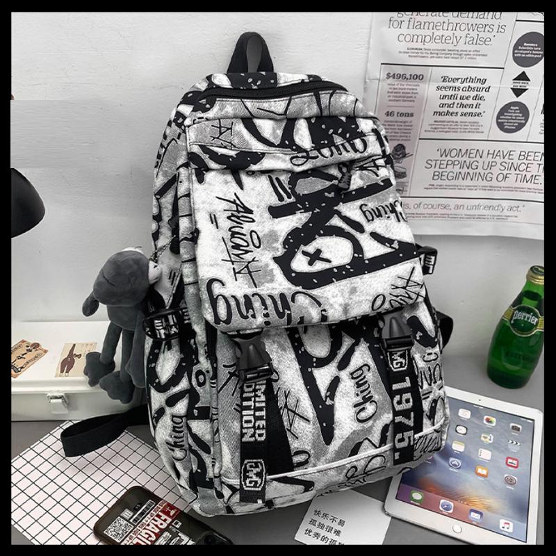 Cặp balo học sinh nam nữ đi học trung học size 48cm,balo thời trang nam nữ chất liệu vải dù chống nước, chống xước BL043 Đeo Vai Backpack hoc