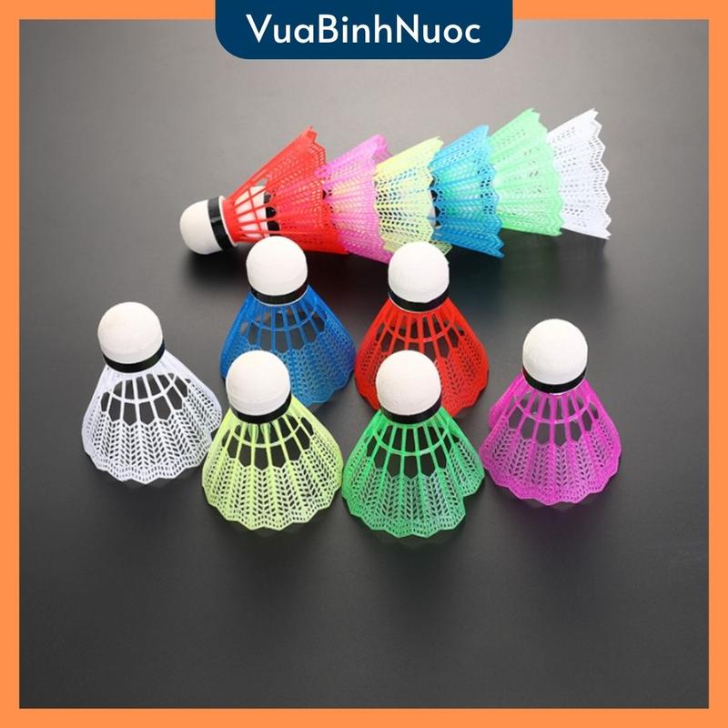 3 Quả cầu lông nhựa màu sắc ngẫu nhiên hoặc trắng, loại bền tốt