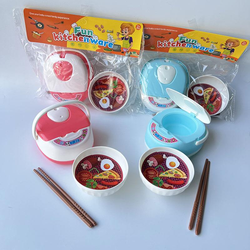 Kids play house simulation toys boys girls mini kitchen rice cooker rice cooker parent-child interactive model toys 2