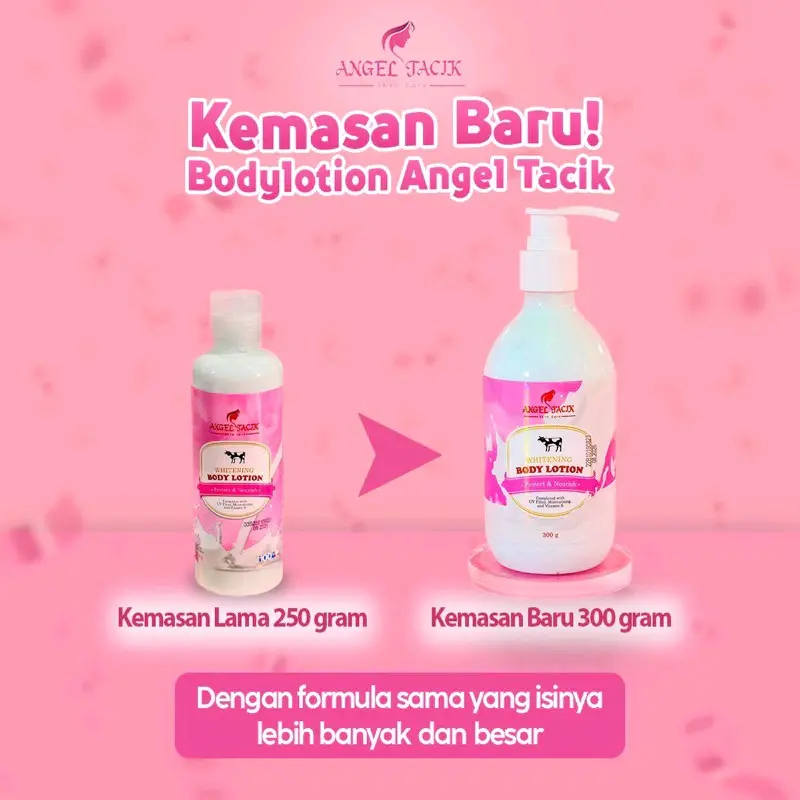 LOTION ANGEL TACIK KEMASAN BARU 300 GRAM (KEMASAN TERBARU)