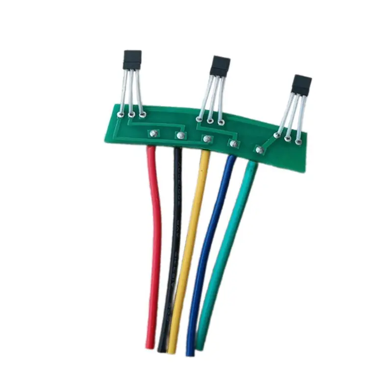 Bảng mạch cảm biến hội trường, Công cụ động cơ xe đạp Điện Cảm biến hiệu ứng hội trường tự làm, Dễ sử dụng với Cáp bảng, 120 độ, Thích hợp cho xe đạp 6