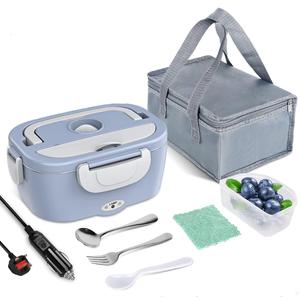Electric Lunch Box with Fork & Spoon & Knife, 1 Set Portable 3-in-1 Leak Proof Food Warmer, Bento Box, Lunch Food Container for School Office, Kitchen Gadgets