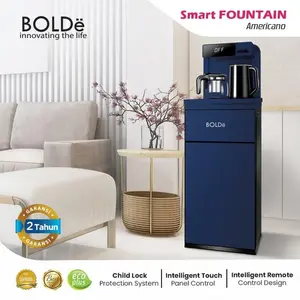Spesial promo BOLDe Dispenser dengan Fitur Touch Screen Model Canggih Smart Fountain Cappucino + Remote - AMERICANO BIRU, + Kayu
