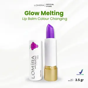 LOMIRA Glow Melting Balm Perona Bibir BPOM 3.5g Color Changing Make Up Lip Balm LOM-GM0 Mencerahkan Memerahkan