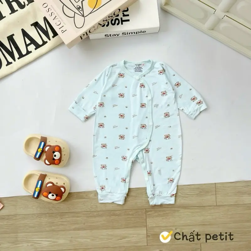 Body dài màu họa tiết chất thun lạnh mềm mát cho bé 4