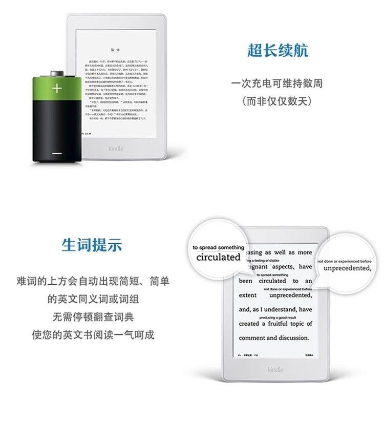 Product Introduction of Kindle Paperwhite 3, Amazon KPW5, Pembaca Skrin Dakwat E-Book, Perlindungan Mata, Edisi Belia KPW2 45, Kadar Penilaian Positif 91% Device 5