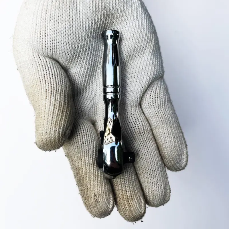 1/4 Inch Short Handle Quick Release Wrench, Portable 72-tooth Ratchet Wrench, Multipurpose Hand Tool for Home & Office 3