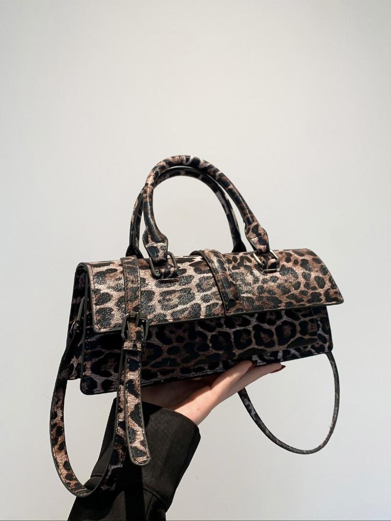 Product Introduction of Fashionable Retro Leopard Print Handbag, Women's Casual and Versatile Shoulder Bag, Crossbody Bag, Fashionable and Versatile Daily Commuter Bag 17