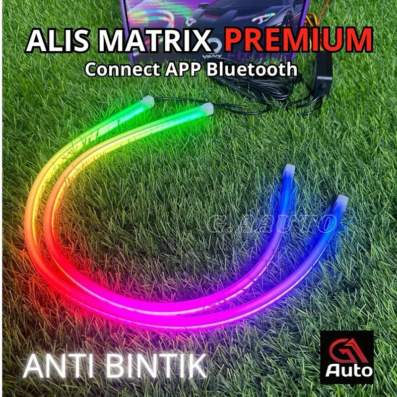 Alis RGB Matrix Vinyx Premium Anti Bintik Connect APP RGB Matrix Mobil Motor 30 60 cm 0
