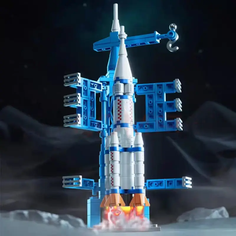 Space Shuttle Pesawat Ulang Alik Peluncuran Roket Mainan Block 3D Puzzle Mainan Balok Susun Nano Block Toys 2
