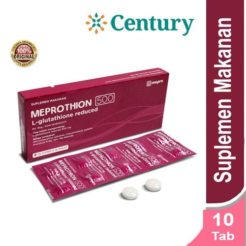 Gambar Meprothion L-Glutha 500 1 Strip 10 Tablet - Suplemen Kecantikan untuk Mencerahkan Kulit dari Apotik Century Kota Administrasi Jakarta Pusat Tokopedia