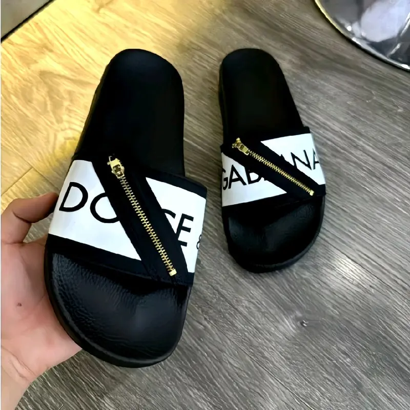Dép Quai Ngang Nam Nữ Khóa Chéo - Quai Da 2 Lớp,Kiểu Dáng Boy Phố Hottrend DéP Slipper Đế Bằng 0