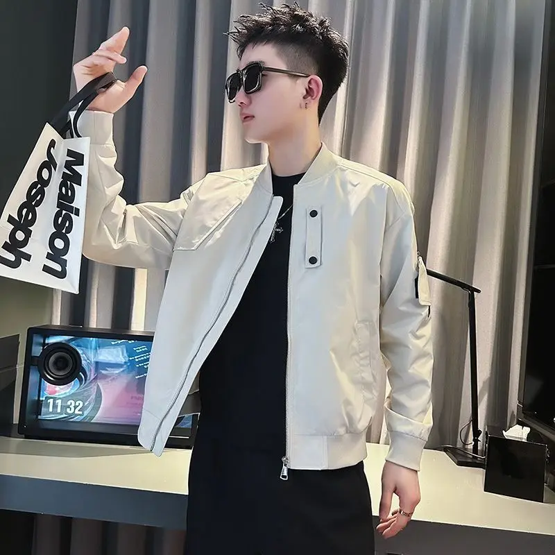 Áo Khoác Pu Shuai, Thương Hiệu Hợp Xu Hướng Dành Cho Nam Giới, Mùa Xuân Và Mùa Thu, Đồng Phục Bóng Chày, Quần Áo Mùa Xuân Thường Ngày Cho Nam Giới, Hàng Mới Về 2024, Quần Áo Hàng Đầu Menswear Jacket 4