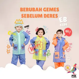 Jas Hujan Anak Kids - Elephant Gajah Brands (usia 3-7 Tahun)