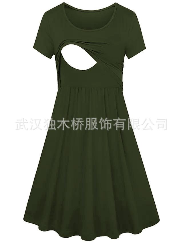 Product Introduction of Trendy Maternity Dresses for Spring/Summer 2025 Stylish Nursing Dresses for New Moms Comfortable and Fashionable maternity hospital sleepwear preggy  outfits breastfeeding  dress maternity  dress  plus  size damit  pang  binyag  ni  mommy 7