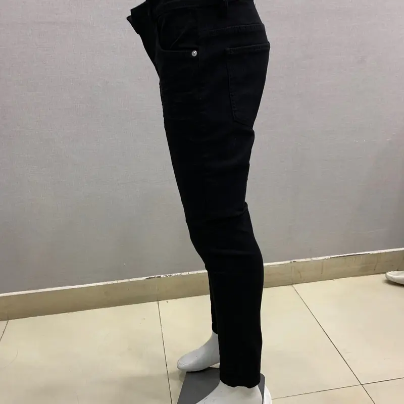 Quần thêu tam thái tử không rách phom aimi bó sát có co giãn Menswear Pants Menswear  Ôm gọn  Jean 5