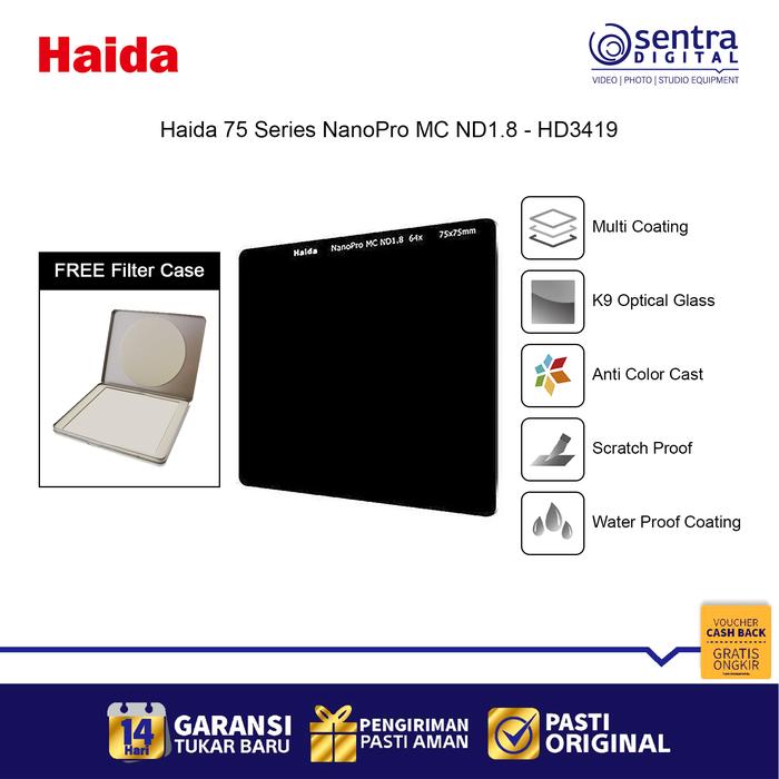 Gambar Haida 75 Series NanoPro MC ND1.8 Natural Density 64X 6 Stop - HD3419 dari Sentra Digital Kota Surabaya Tokopedia