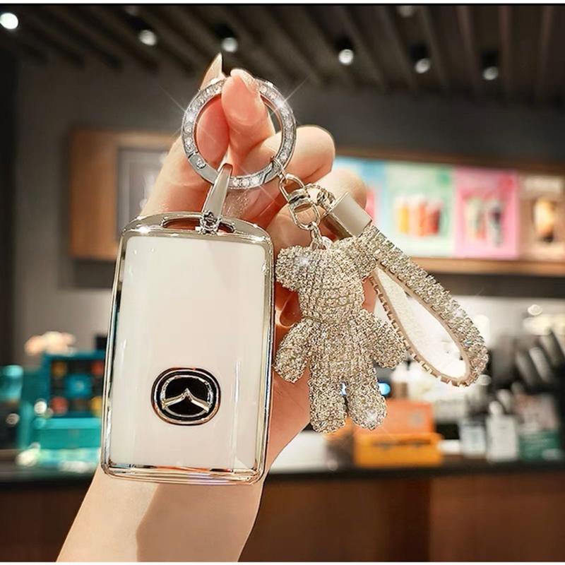 Ốp bọc chìa khoá ô tô Mazda 3 CX3 CX30 - 2020 - 2023 CX8 2022 2023 CX5 2023 Chìa Vuông-Viền Bạc