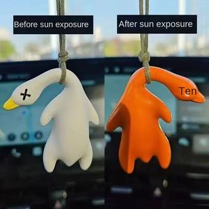 Color-Changing Car Hanging Ornament, Safe Cute Duck Decor