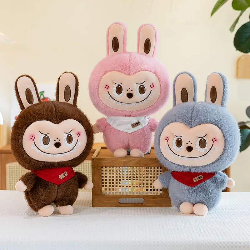 Anak Patung Mewah labubu, YF, Comel dan Tenang, Sesuai sebagai Hadiah untuk Teman Wanita atau Hiasan Rumah, Bantal Baling, Mainan Boneka, FY Kapas Stuffed