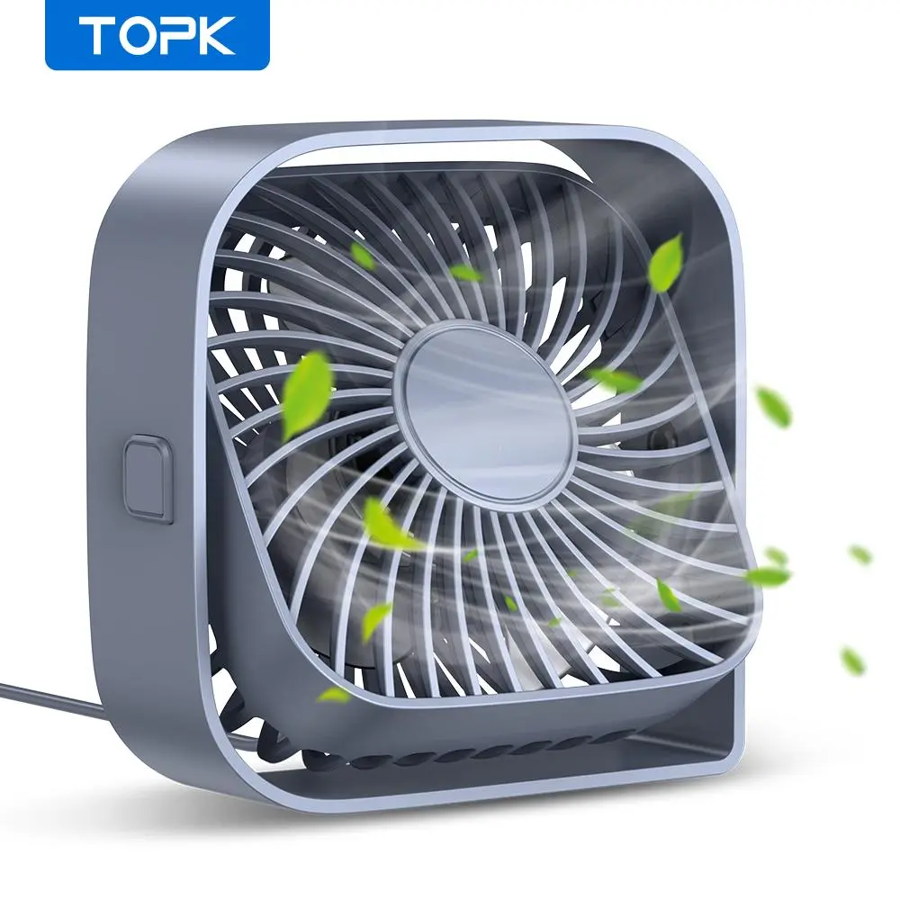 Portable Fan, 1 Count Household USB Charging Desktop Fan, Small Desk Fans, Personal Cooling Fan for Dorm Office, 3 Speeds & 360° Rotation Low Noise Mini Fan, Summer Gifts