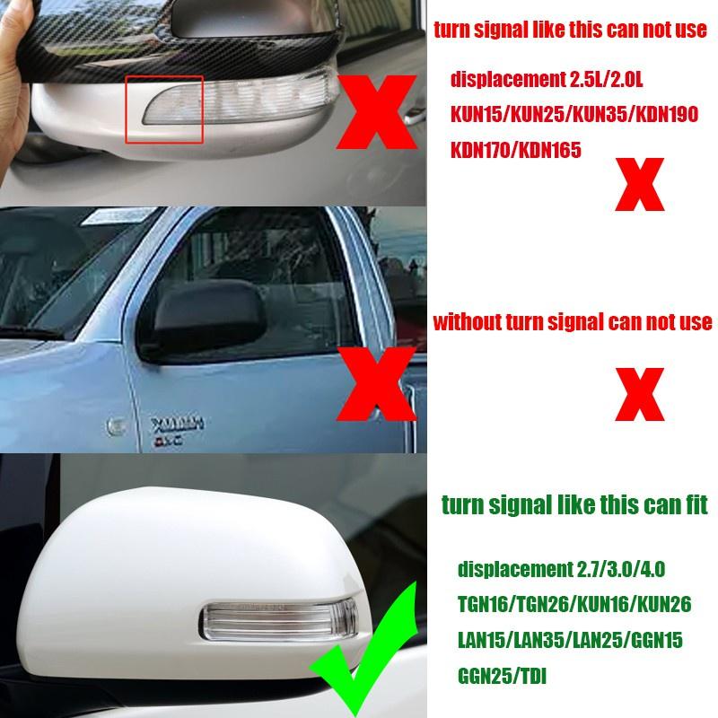 Vỏ Gương Chiếu Hậu Ô Tô, ZR, Cho TOYOTA HILUX VIGO 2008-2015, Họa Tiết Sợi Carbon, Trang Trí Vỏ Gương Chiếu Hậu 1
