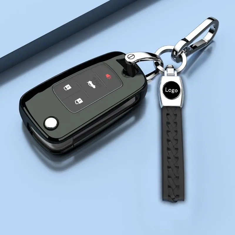 Car Key Fob Cover, Key Case Cover For Buick Chevrolet Impala Camaro Cruze Equinox Malibu Sonic GMC Terrain Regal Verano 2009-2024, Car Accessories