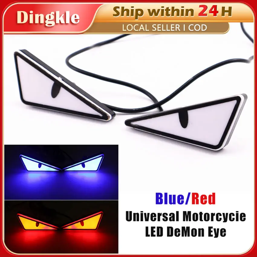 Universal Motorcycle LED Devil'Eyes Lights Demon Eyes Headlight ...