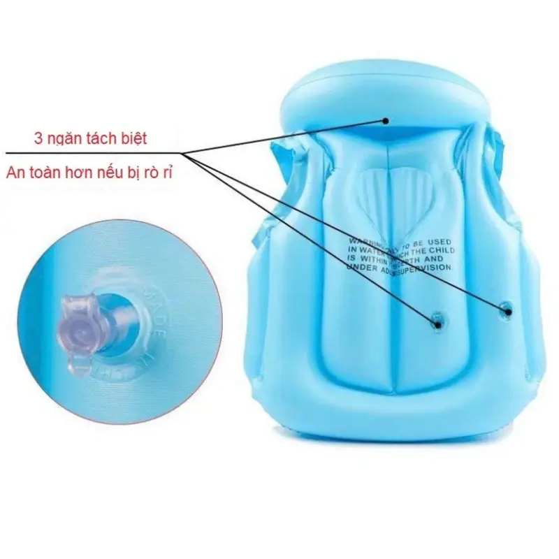 ￼Sỉ áo phao bơi cho bé 1-12 tuổi, áo phao bơi trẻ em màu xanh cho bé 8-35kg, phao bơi cho bé Nam 3