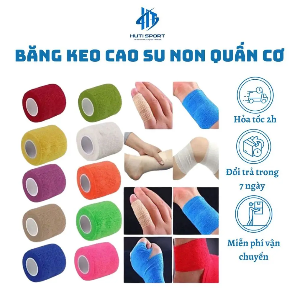 Băng Quấn Cơ, Băng Keo Dán Cơ Thể Thao Cao Su Non Chống Chấn Thương