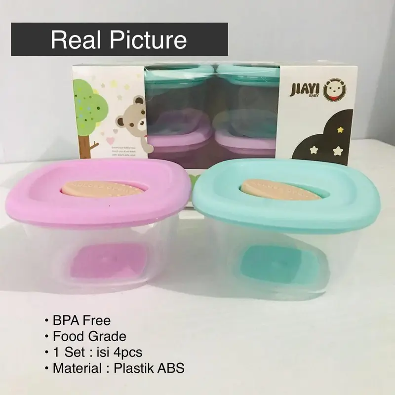 Baby Food Container 4in1 Penutup Lock - Tempat Penyimpanan Makanan Bayi MPASI Bubuk 2