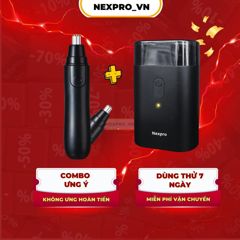 Combo máy cạo râu mini tiện lợi - tỉa lông mũi cây bút tiện dụng