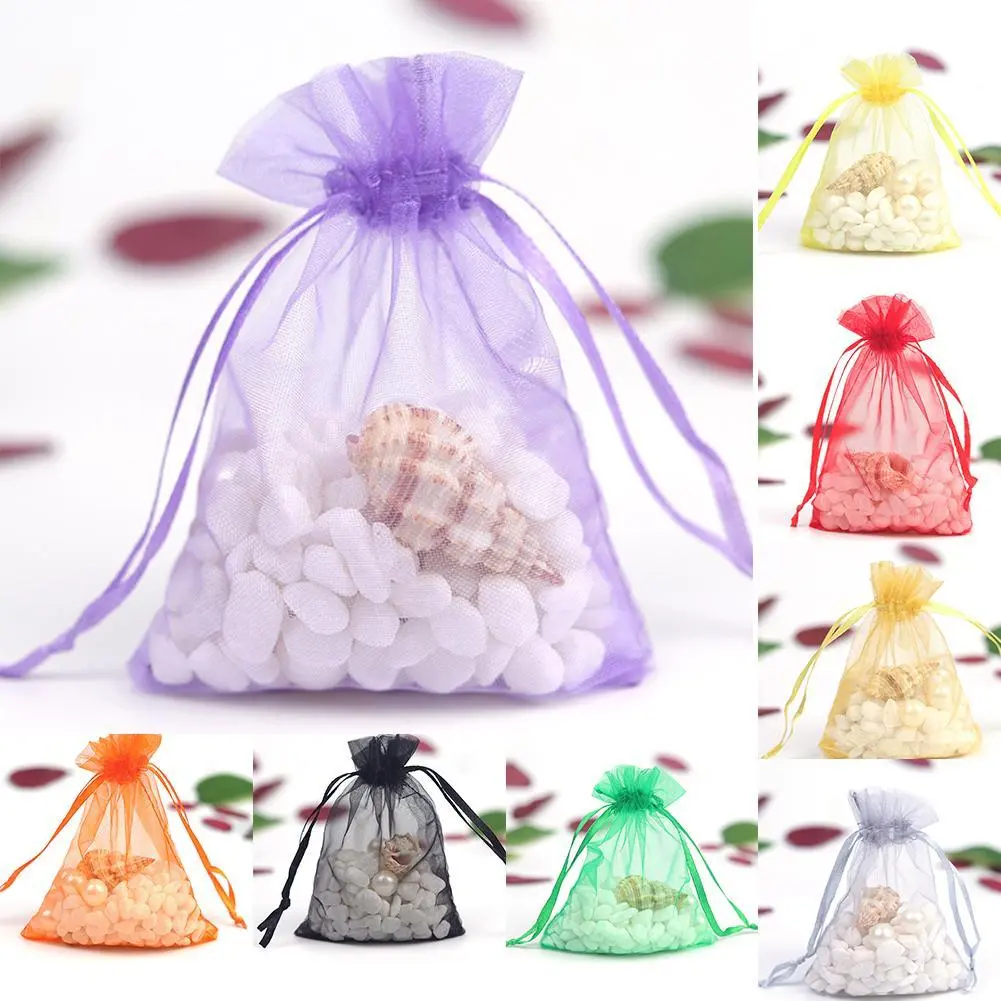 Candy Pouch Bags Transparent Mesh Organza Gift V7A0