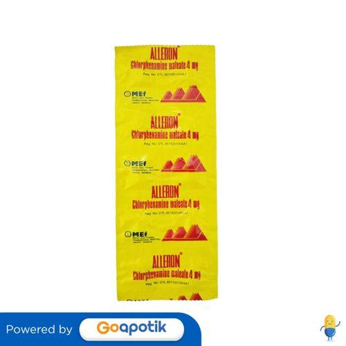 Gambar ALLERON 4 MG STRIP 10 TABLET dari Apotek Mitra Sehat Banyumas by GoApotik Kab. Banyumas Tokopedia