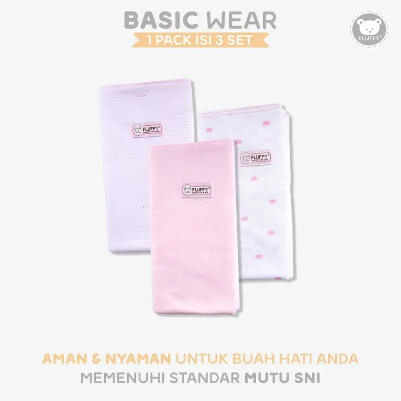 Bedong Bayi Fluffy NOVA Gorillux Grey / Brown Series / Pink Series  Perlengkapan Baby Newborn / Baju Bayi Arevyonlineshop 1